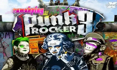 Tampilan visual slot Punk Rocker 3 dengan tema Berlin yang penuh grafiti
